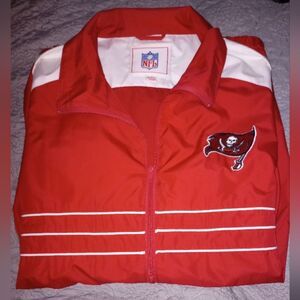 NFL Tampa Bay Buckeners Full Zip Windbreaker Jacket Size XL EUC